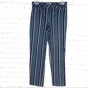𝅺EUC-VNTG AT LOFT Stretch Striped Cropped Pants Sz2